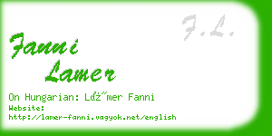 fanni lamer business card